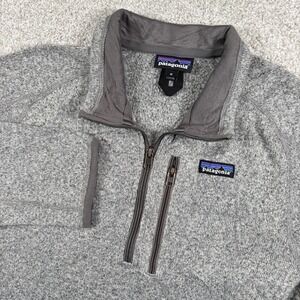 Patagonia Better Sweater 1/4 Zip Pullover Mens Size M Gray Fleece Jacket